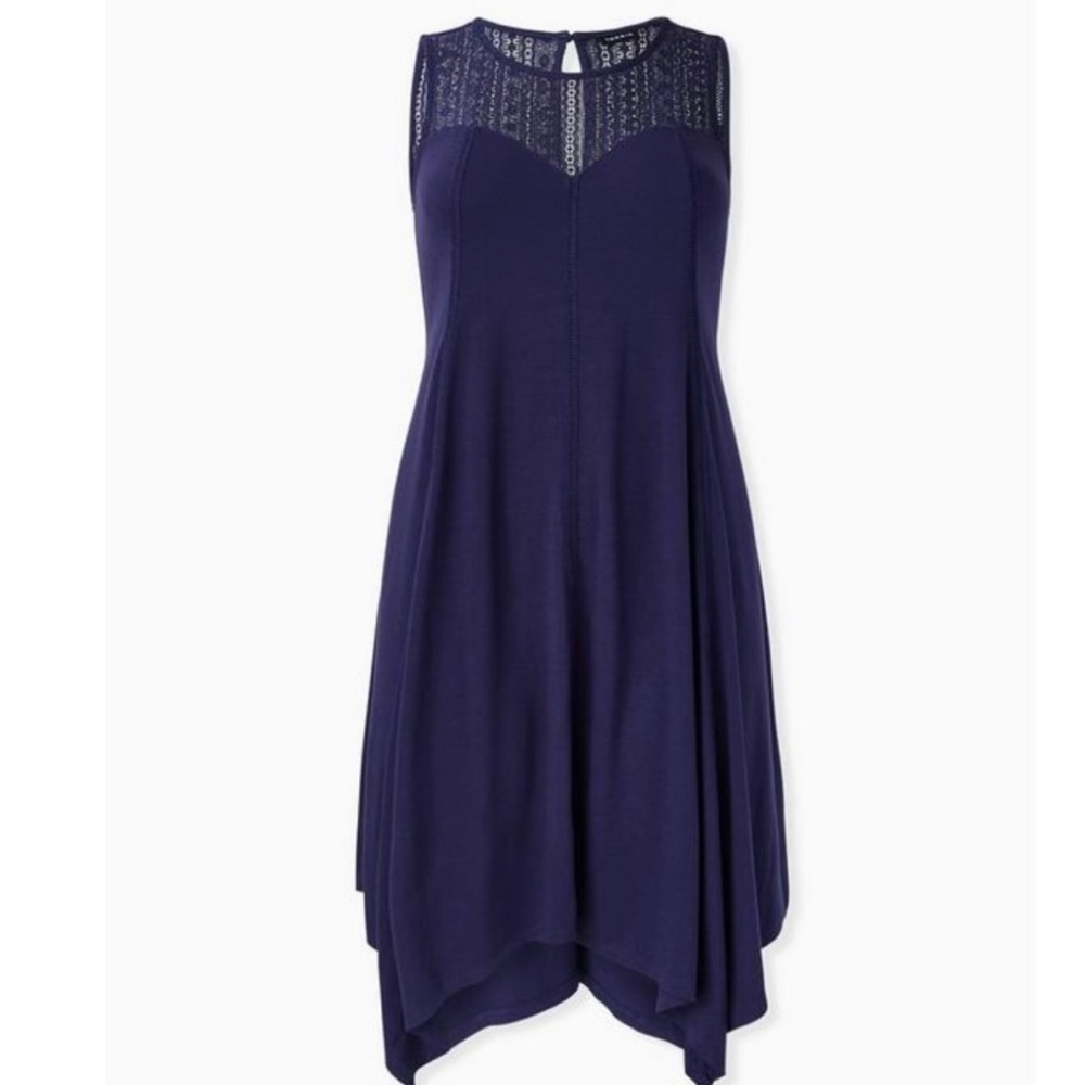 *TORRID* NWT Midi Navy Jersey Trapeze Dress